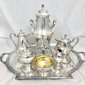 Odiot Coffee Service, Paris Circa 1890-1910, Sterling Silver And Silverplated Metal
