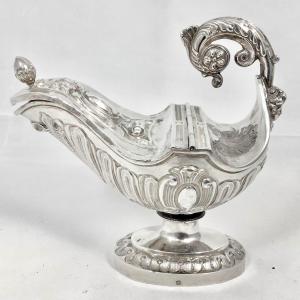 France 1840-60, Incense Boat , Sterling Silver From The First Title 