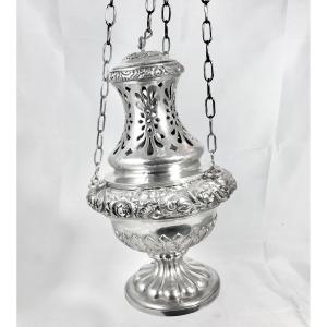 Brussels 1840-1860, Sterling Silver, Censer, Louis Wolfers