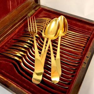 Paris 1809-1819, Sterling Silver-gilt Cutlery, , 950% Silver , Desert