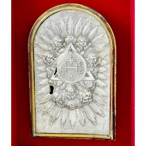 Tabernacle Door In Sterling Silver, Naples XIX Ith Century