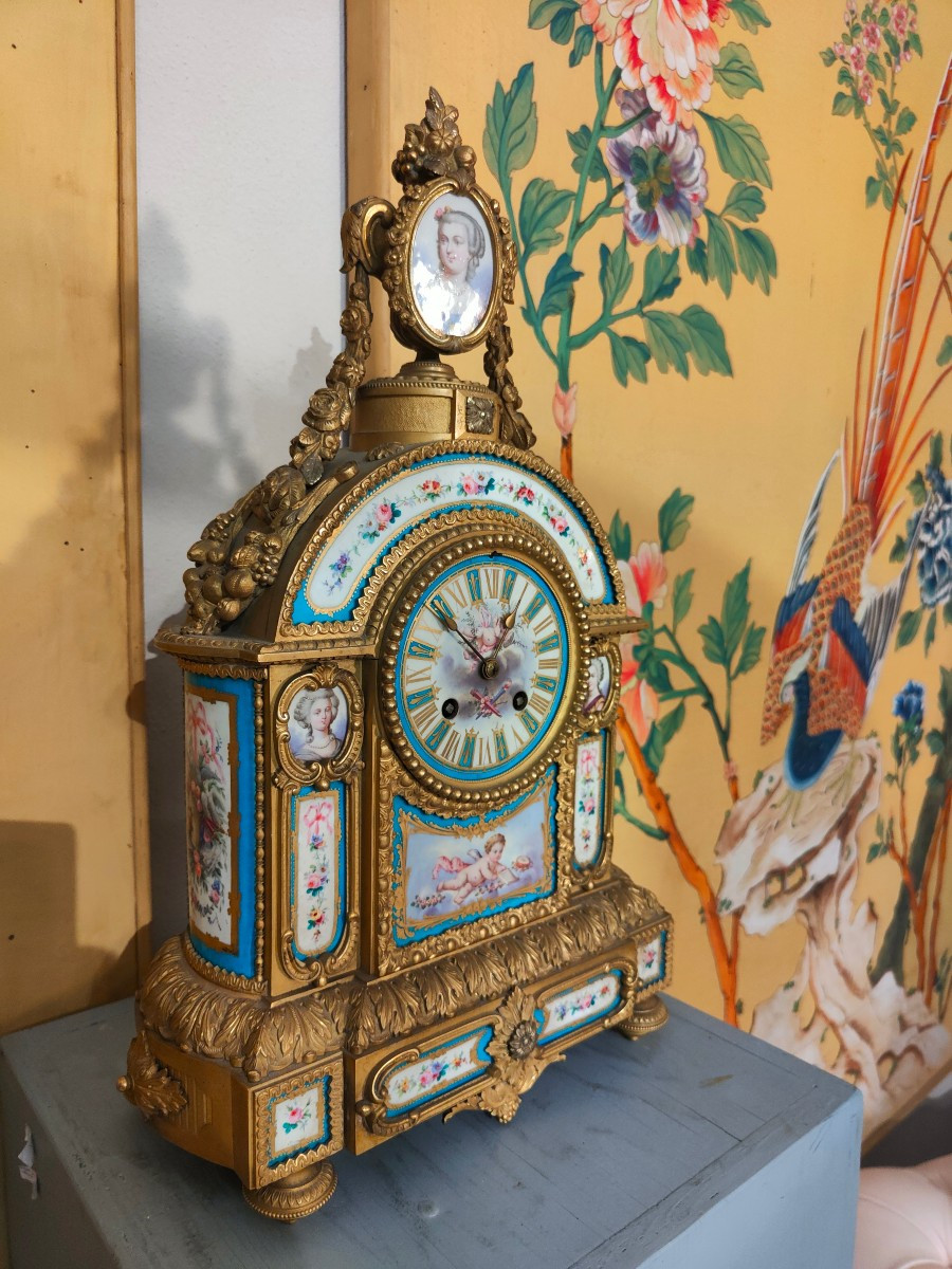 Bronze And Sevres Clock-photo-1