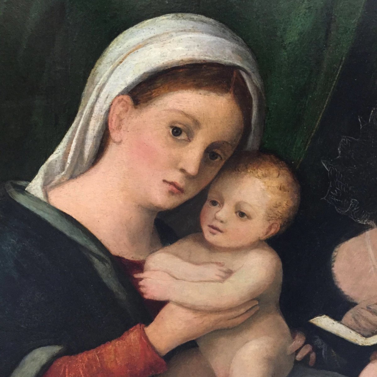  Peinture, Huile Sur Panneau, Représentant Madonna Avec Enfant, époque: 500-photo-3