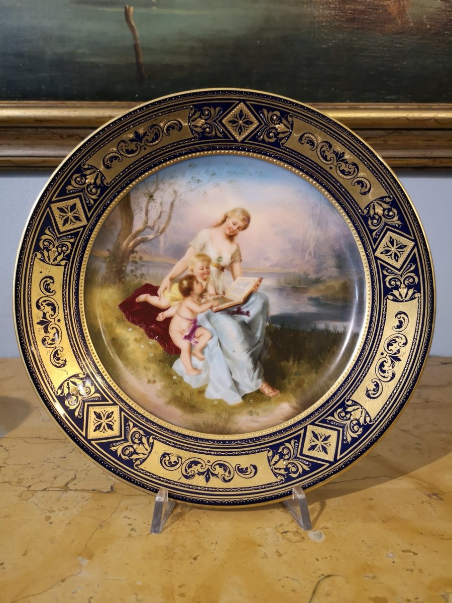 Series Of Porcelain Plates From Vienna, 19th Century-photo-2