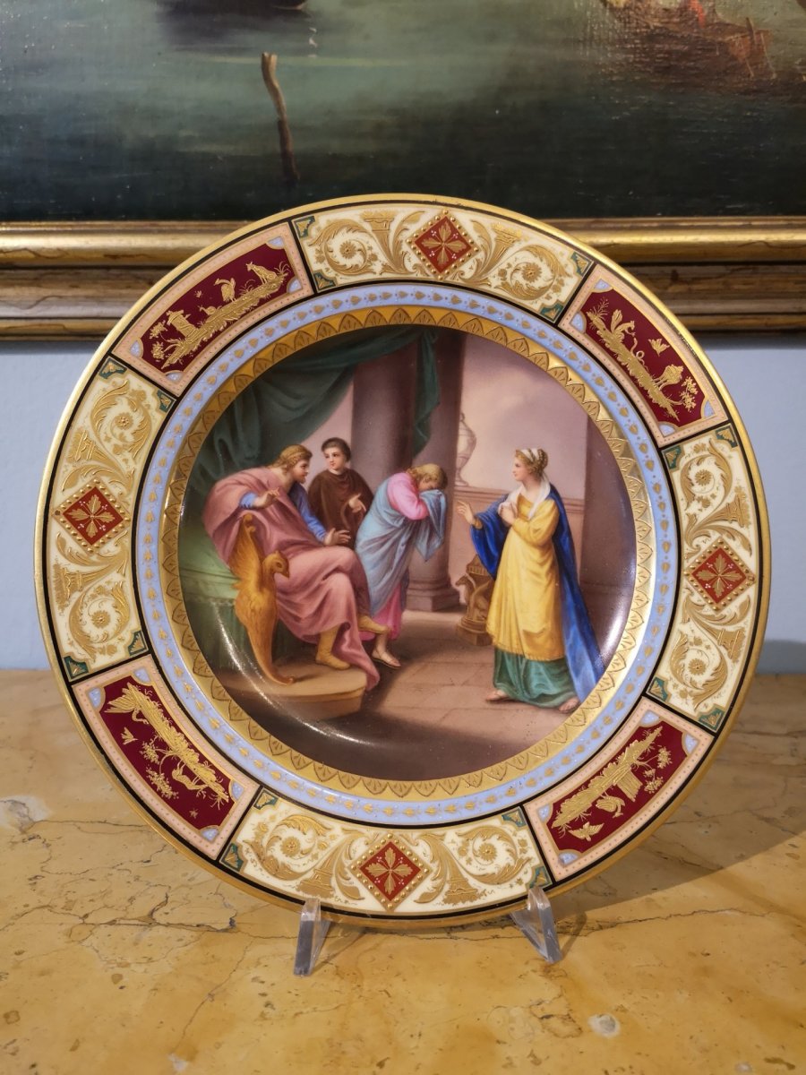 Series Of Porcelain Plates From Vienna, 19th Century-photo-3