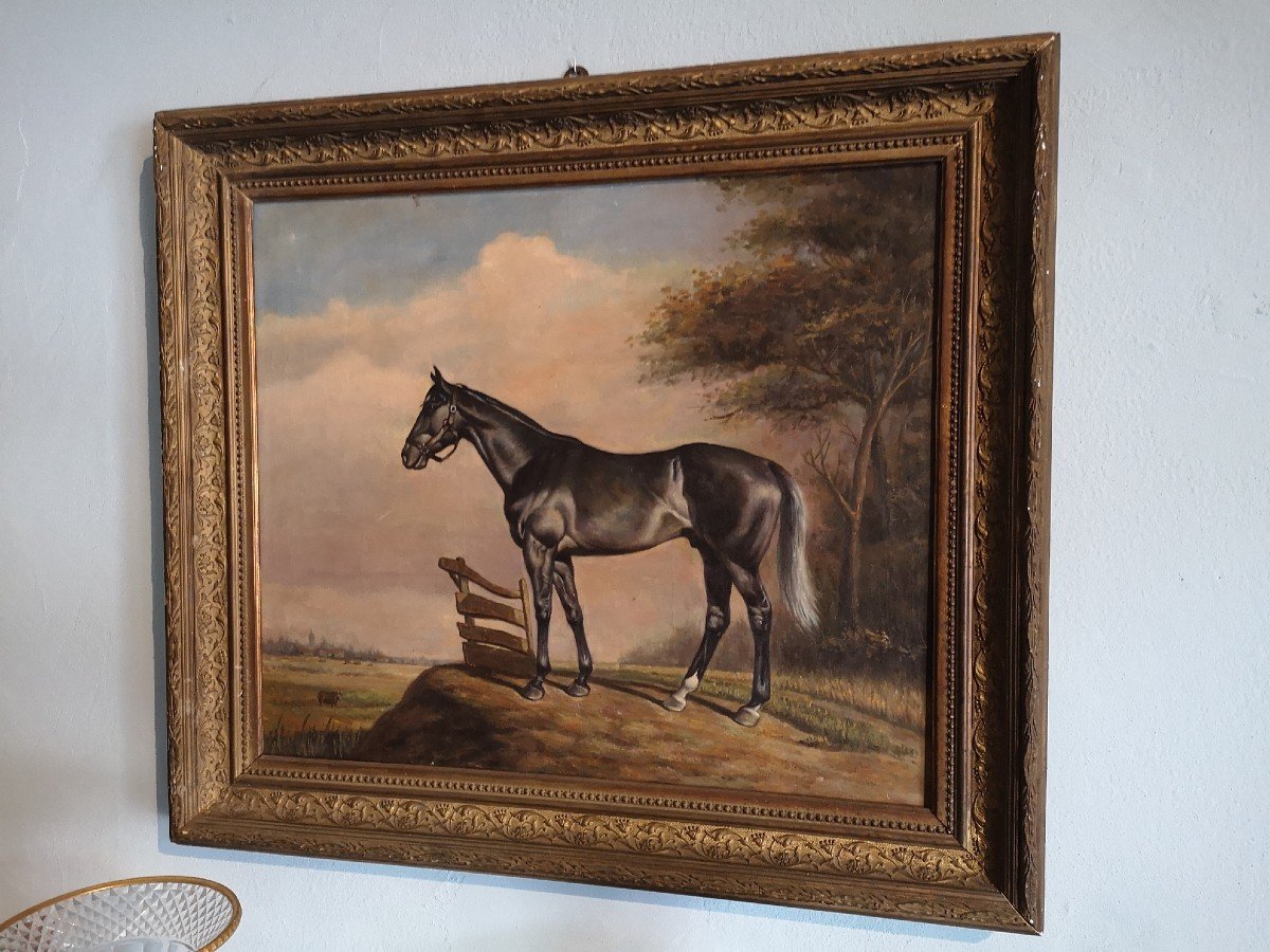 Painting Representing A Horse-photo-3