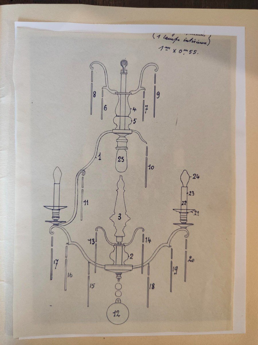 Baccarat Chandelier With Certificate Of Seniority From Maison Baccarat-photo-8