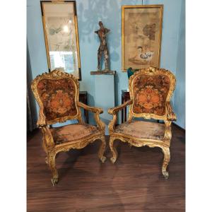 Beautiful Pair Of Armchairs, Rome, Period: 600
