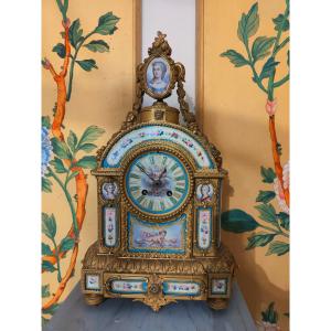 Bronze And Sevres Clock