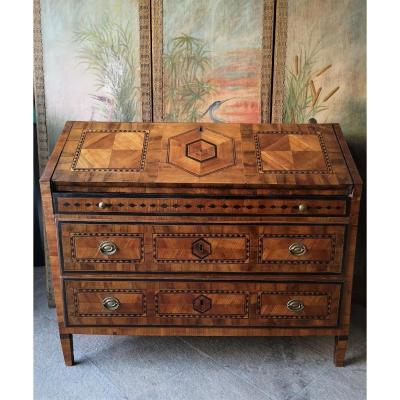 Commode à rabat, époque: XVIIIe Siècle