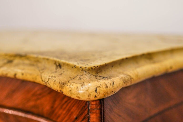 Wooden Bedside Table Inlaid With Marquetry In Precious Woods-photo-2