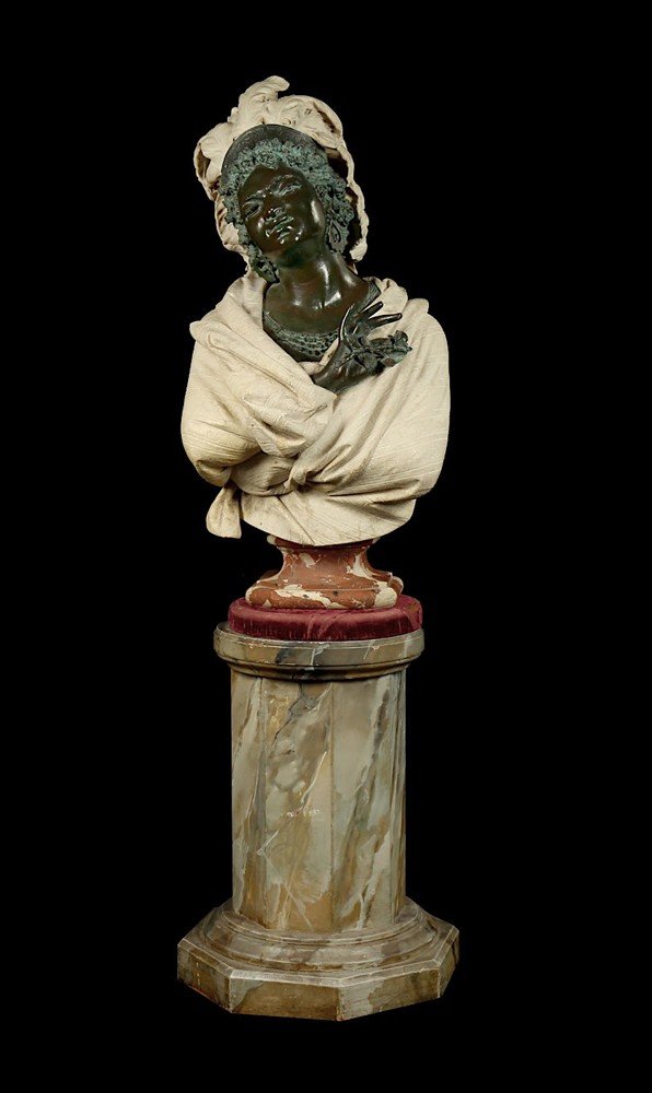 Bust Of A Woman On A Column