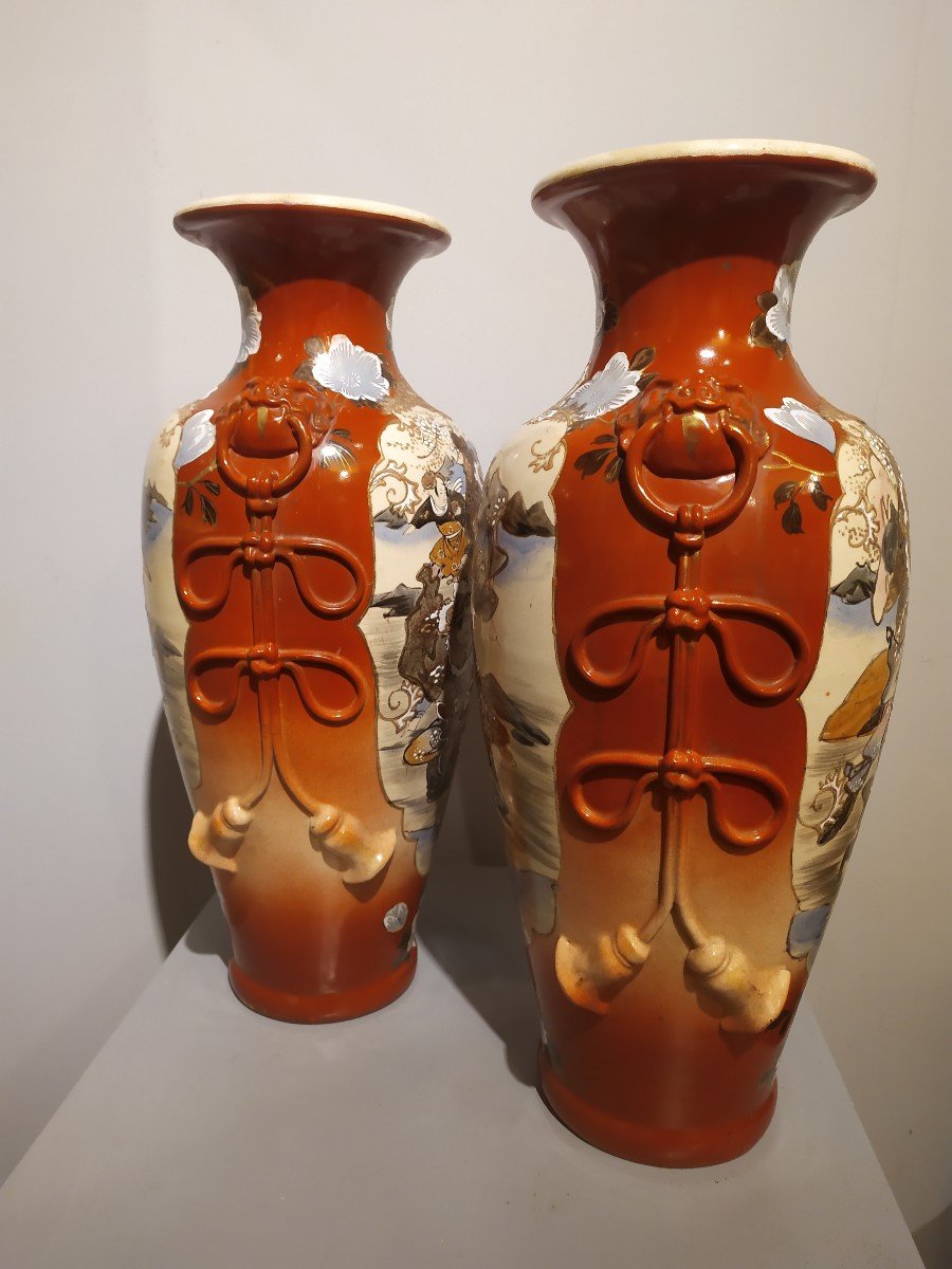 Pair Of Satsuma Vases-photo-3