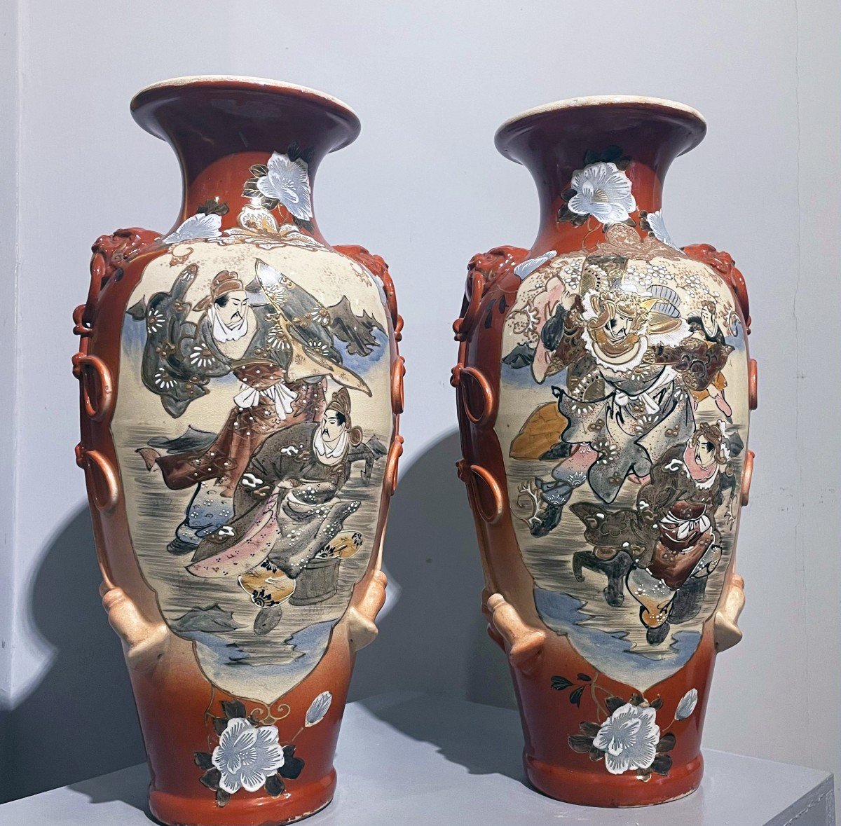 Pair Of Satsuma Vases