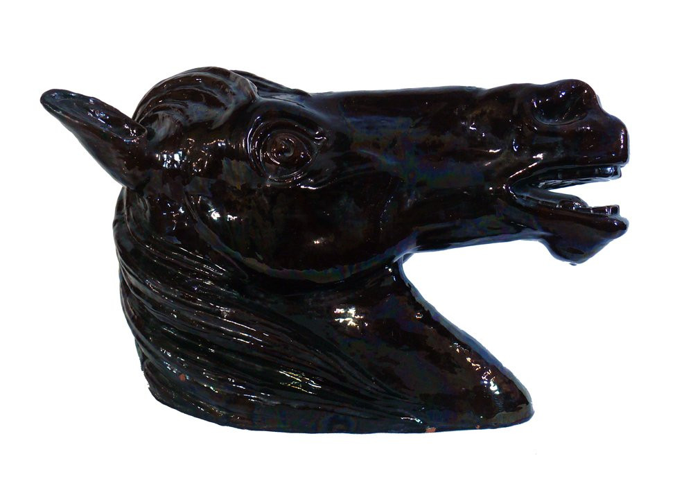 Glazed Majolica Horse Head-photo-4