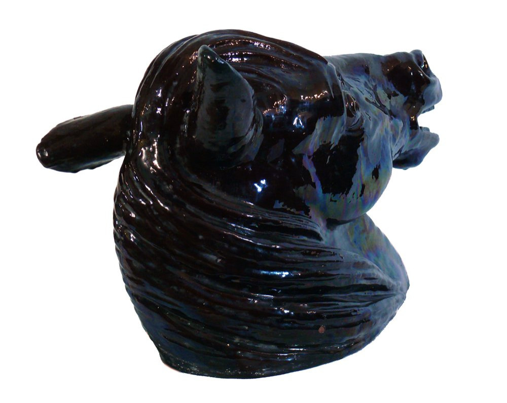 Glazed Majolica Horse Head-photo-1