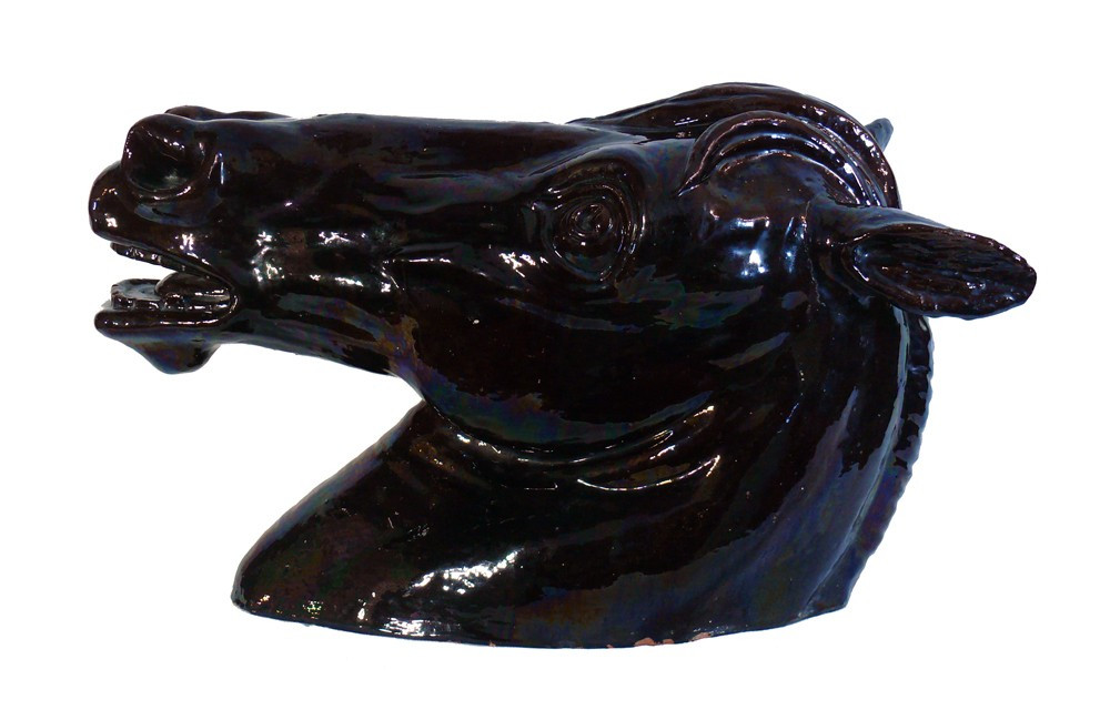 Glazed Majolica Horse Head