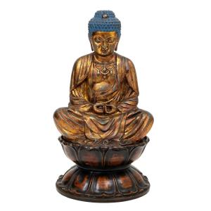 Golden Terracotta Buddha Sculpture