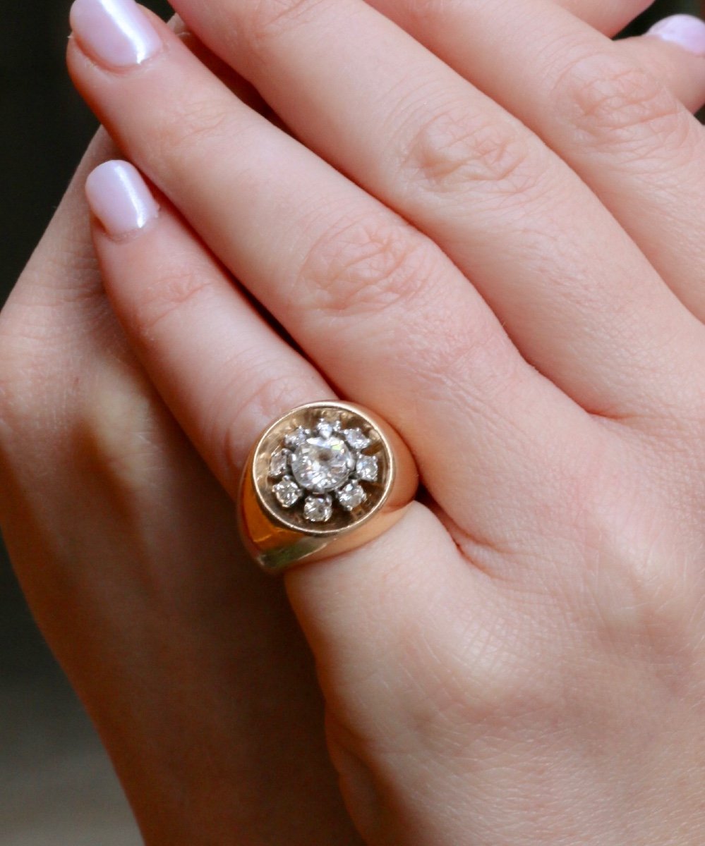 Ball Ring In Gold And Diamonds-photo-2