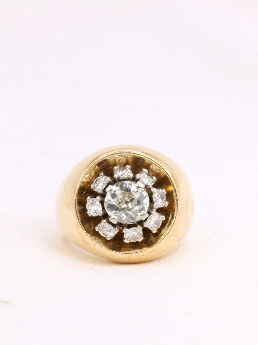 Ball Ring In Gold And Diamonds