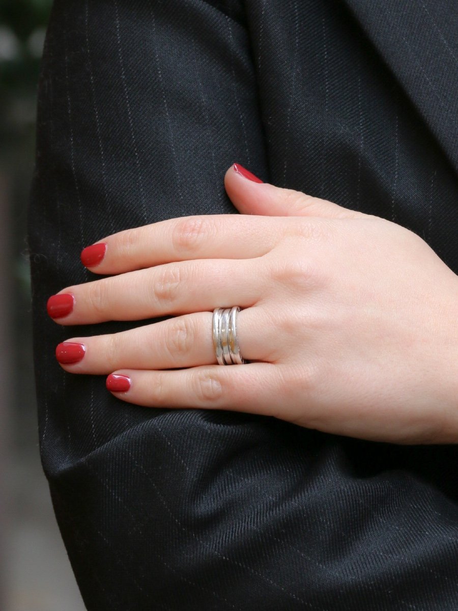 Bague Bvlgari B.zéro1 Moyen Modèle En Or Blanc-photo-4