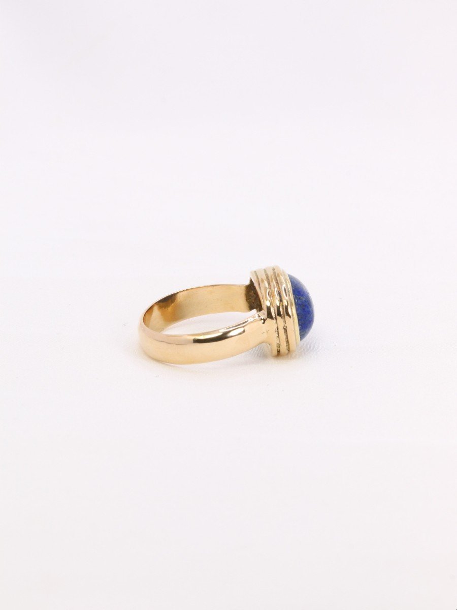 Vintage Lapis Lazuli Ring Yellow Gold-photo-1