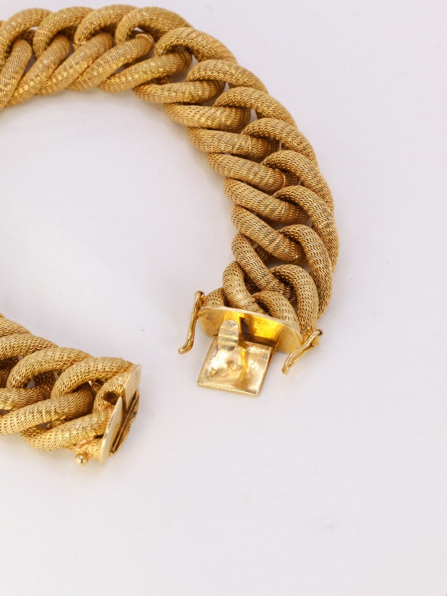 Vintage Yellow Gold Link Bracelet-photo-1