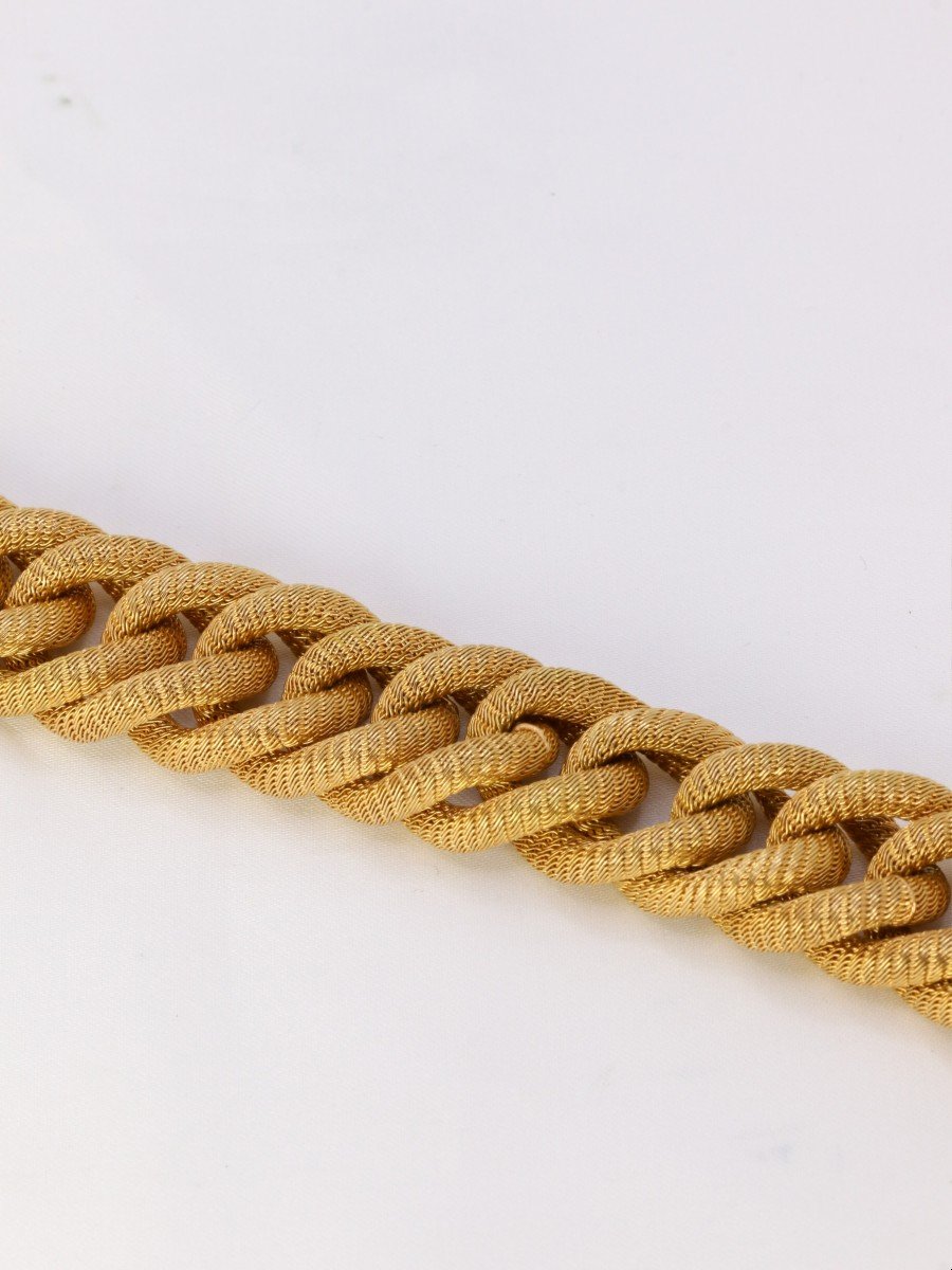Vintage Yellow Gold Link Bracelet-photo-2