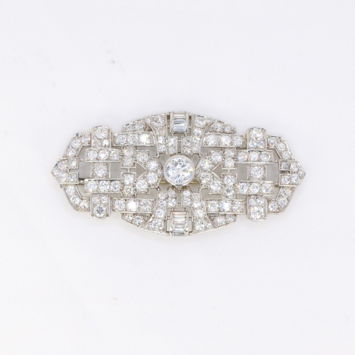 Broche Art Deco Diamants 7 Ct