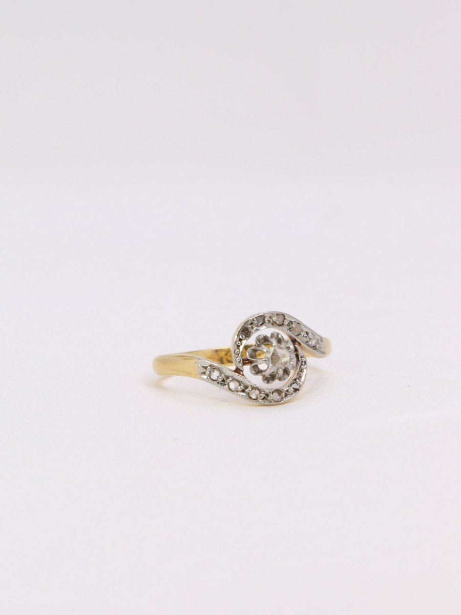 Rose Cut Diamond Belle Epoque Ring-photo-3