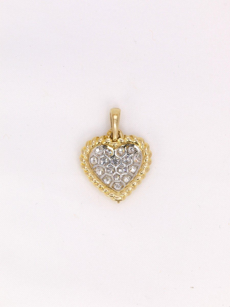 Pendentif Coeur Diamants-photo-4