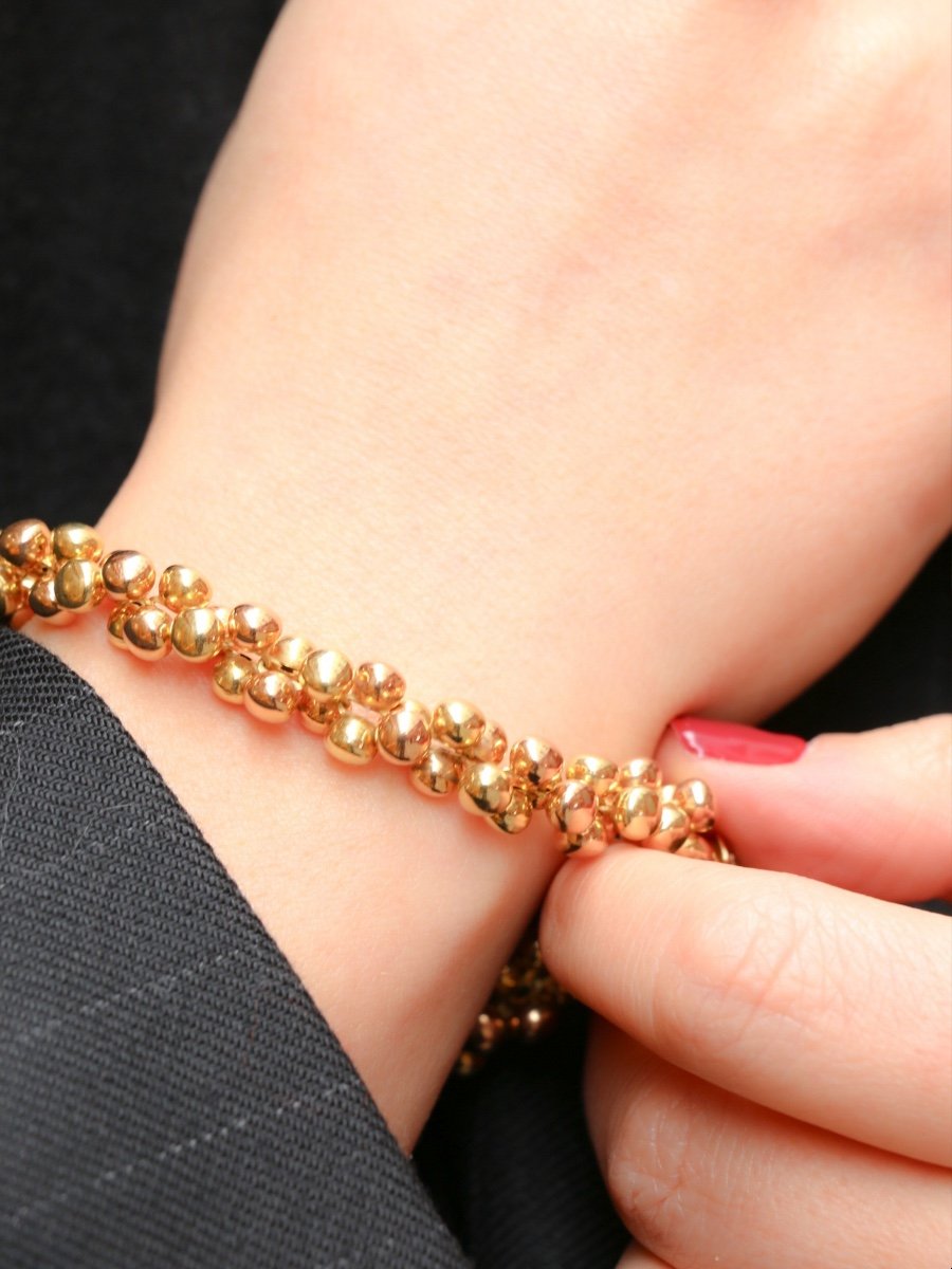 Chimento Bracelet Yellow & Pink Gold Beads-photo-2