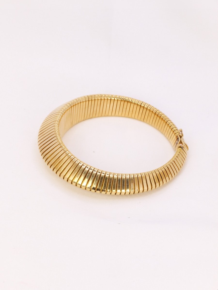 Tubogas Vintage Yellow Gold Bracelet -photo-4