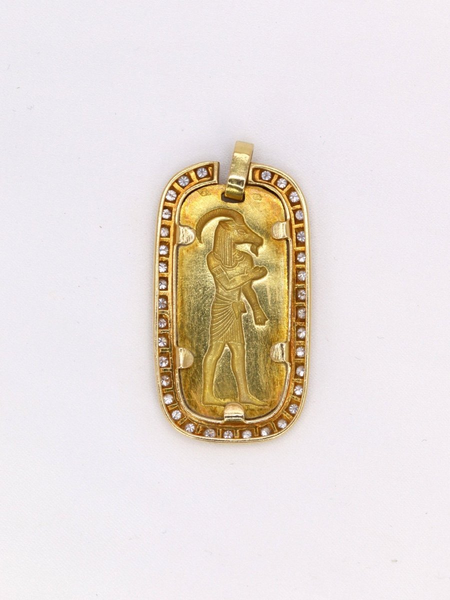 Georges Lenfant Egyptian Diamond Pendant-photo-3