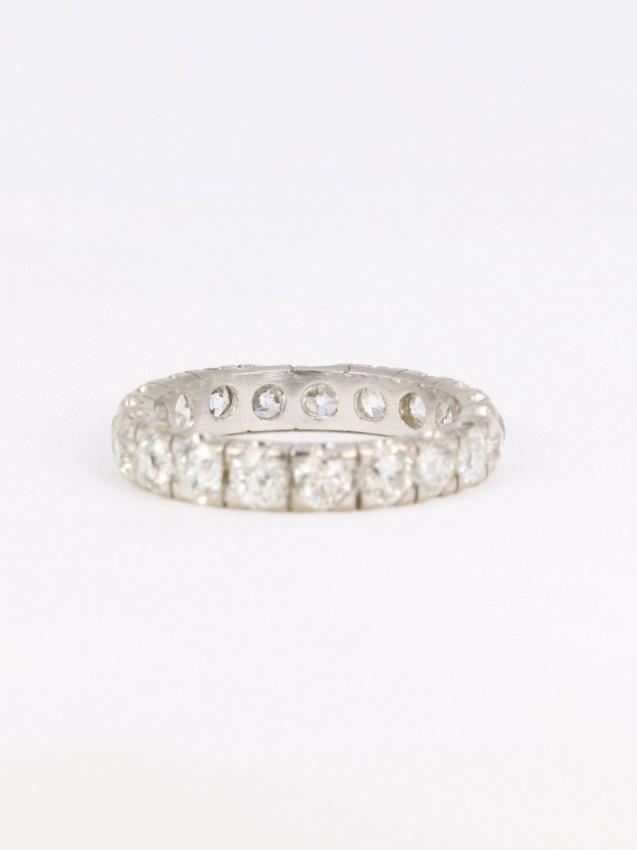 Alliance Américaine Vintage Diamants Taille Ancienne 2.85 Ct-photo-1