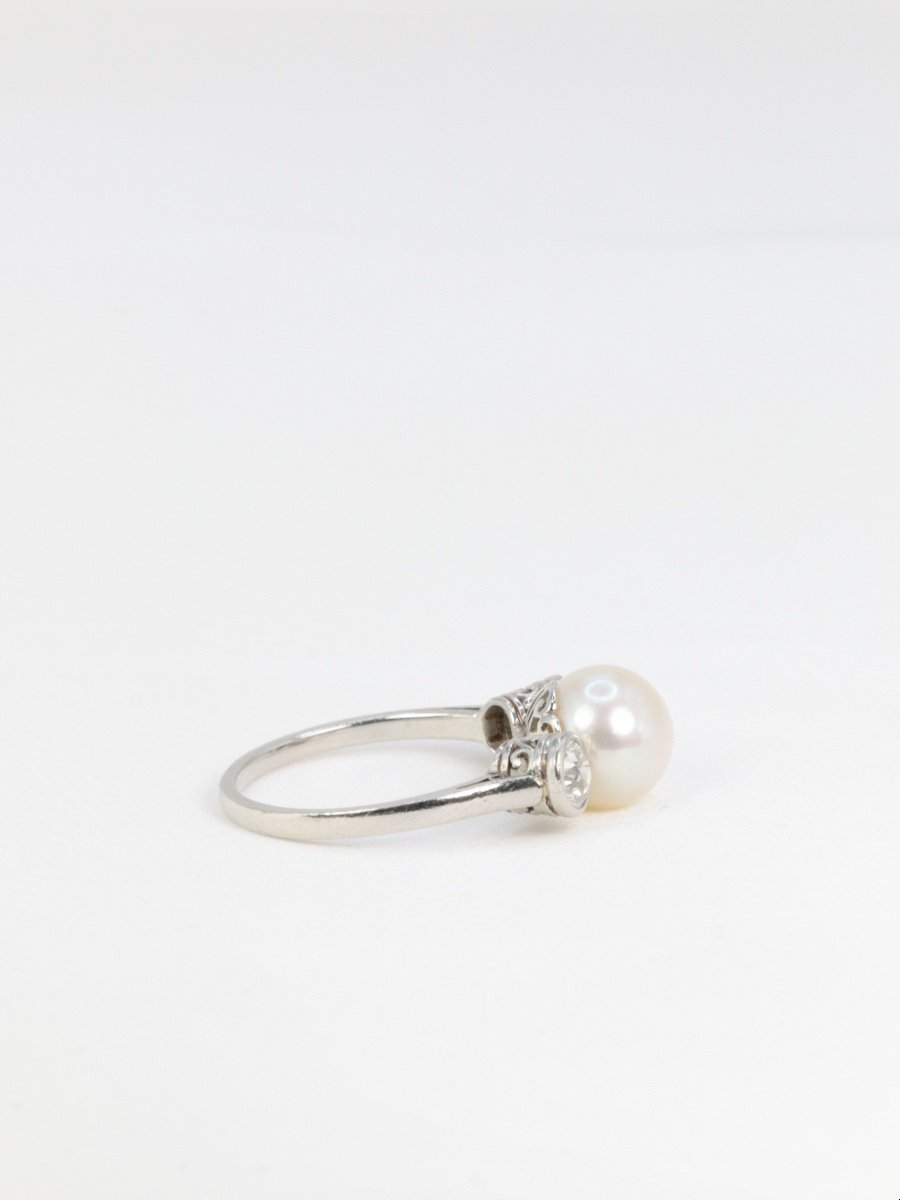 Pearl Diamond Trilogy Ring-photo-3