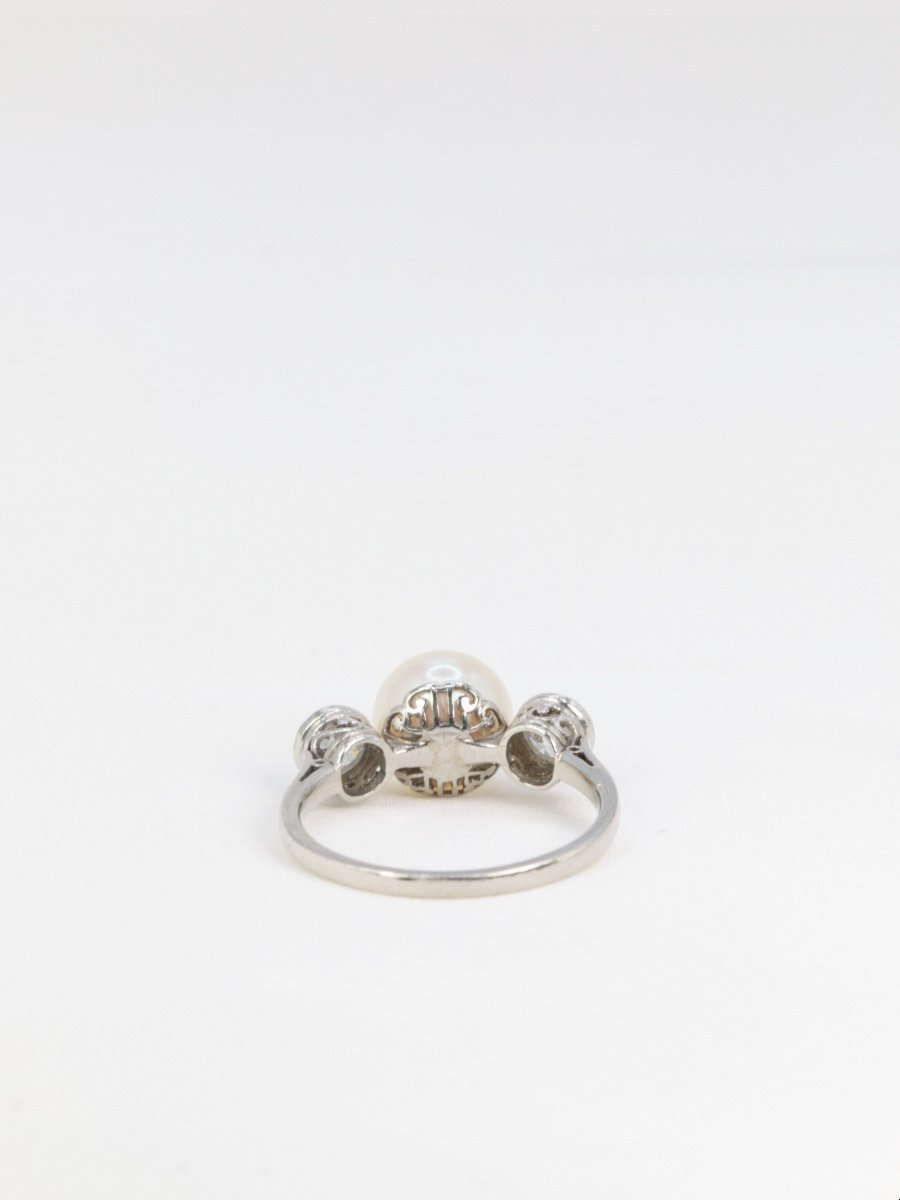 Pearl Diamond Trilogy Ring-photo-2