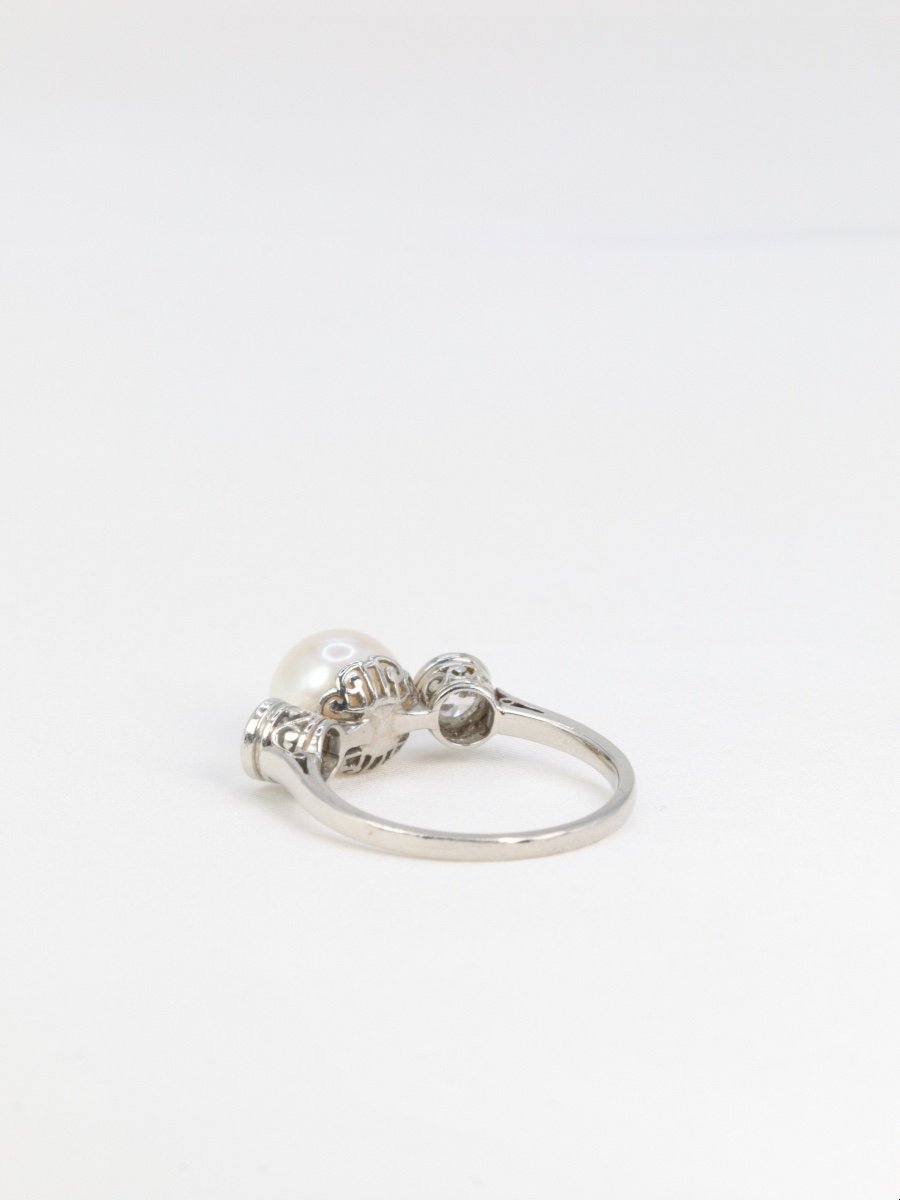 Pearl Diamond Trilogy Ring-photo-3