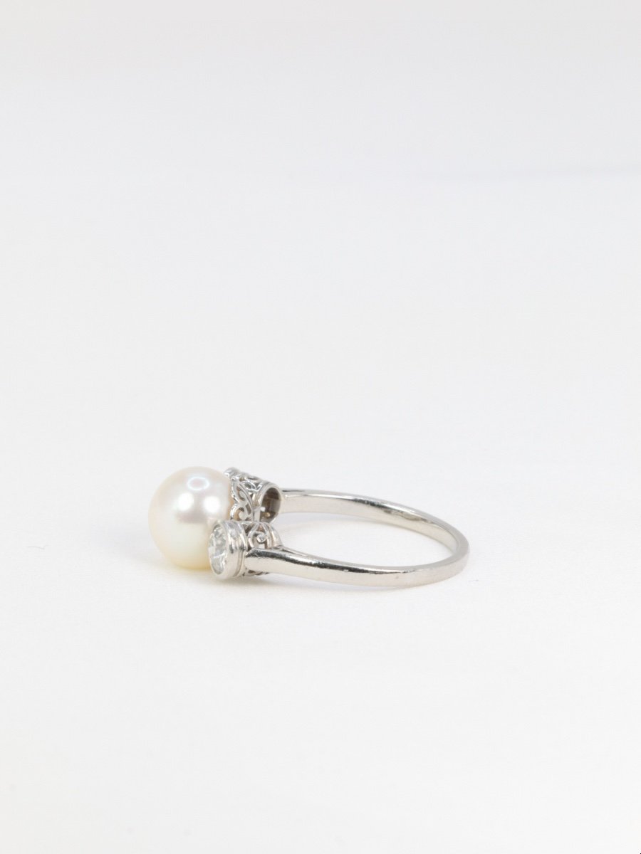 Pearl Diamond Trilogy Ring-photo-4