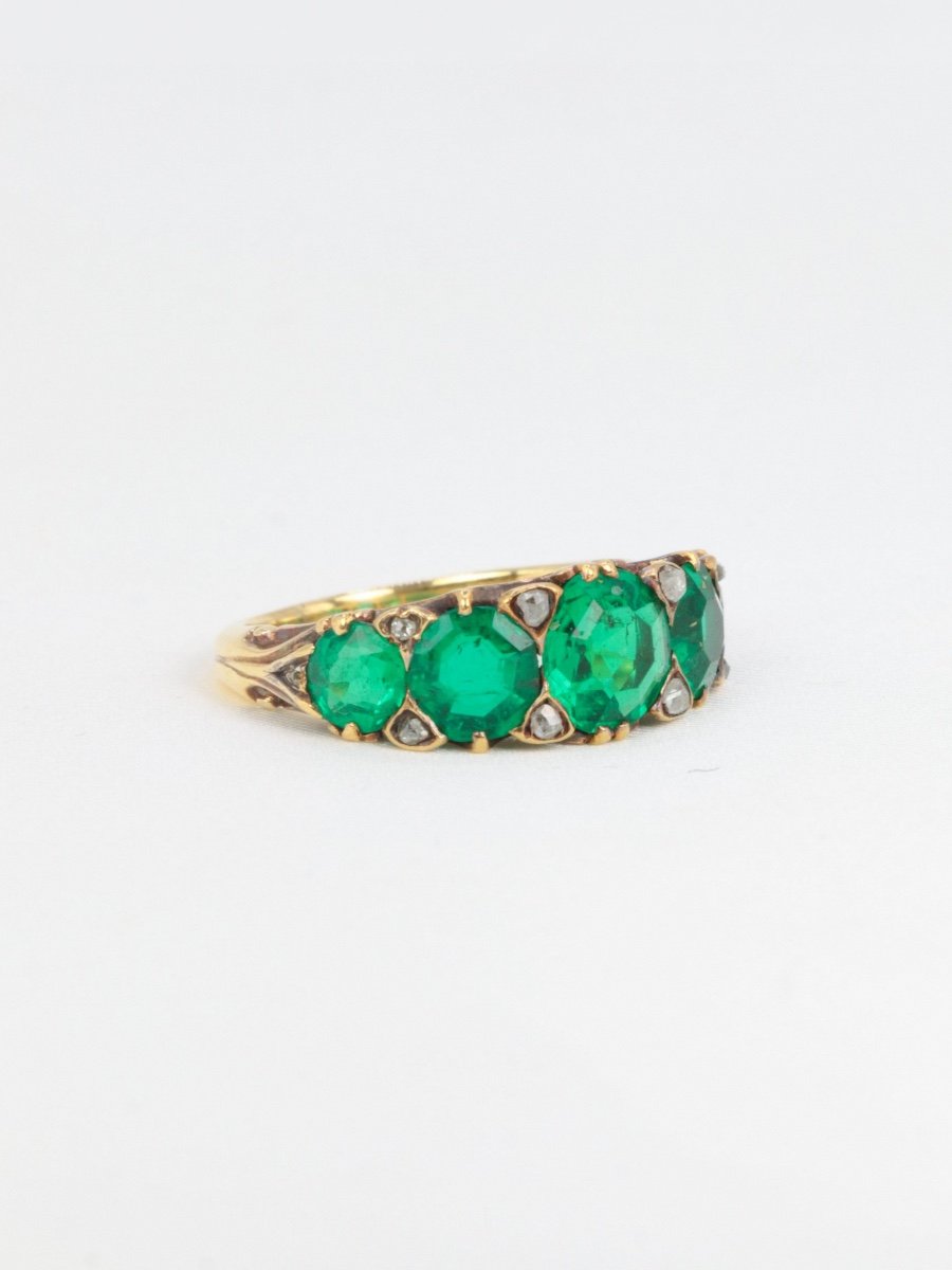 Muzo Colombian Emerald Garter Ring-photo-3