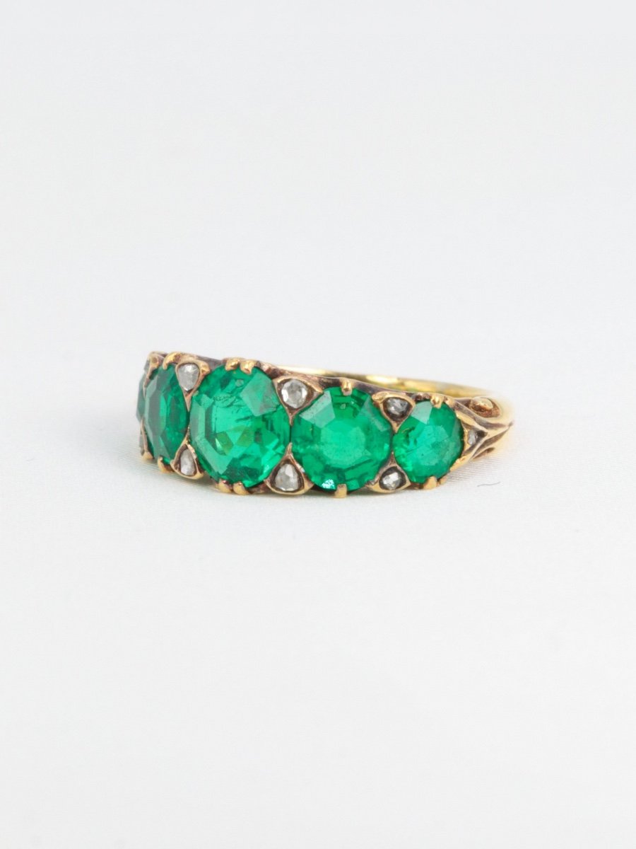 Muzo Colombian Emerald Garter Ring-photo-3