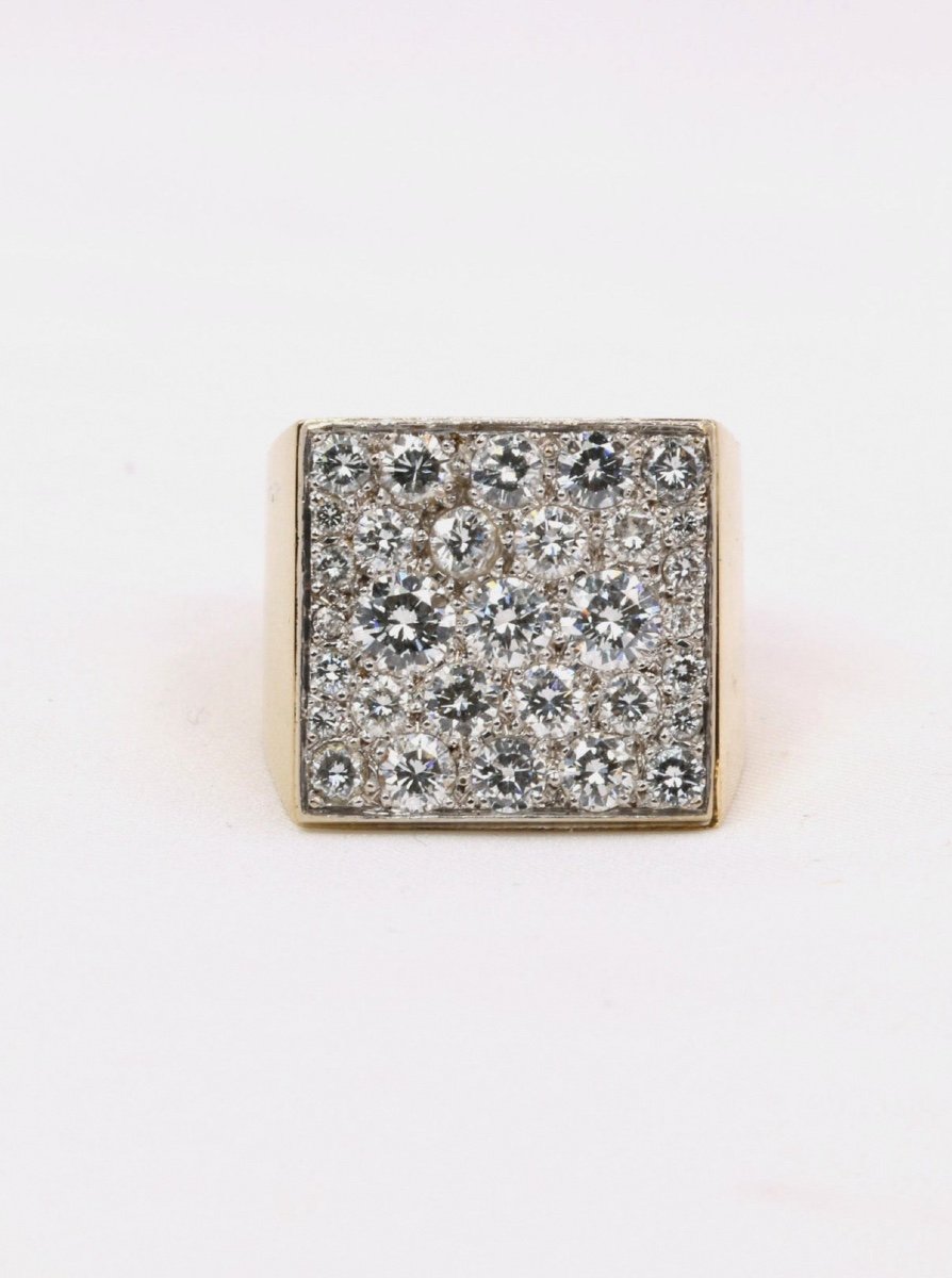 Chevalière Vintage Diamants 1,5 Ct-photo-3