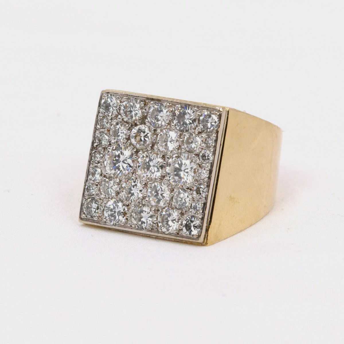 Chevalière Vintage Diamants 1,5 Ct