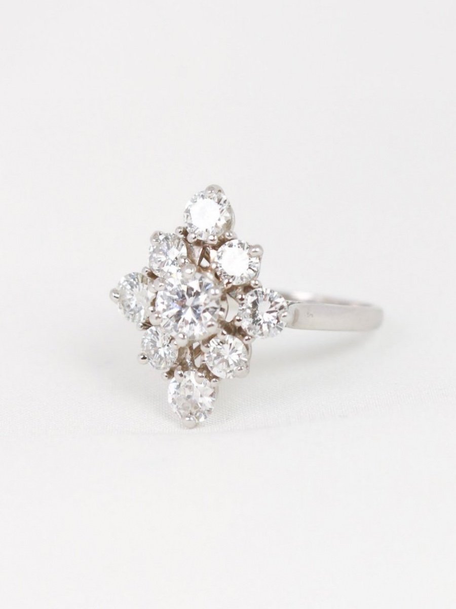 Marquise Ring White Gold Diamonds 2.3 Ct-photo-3