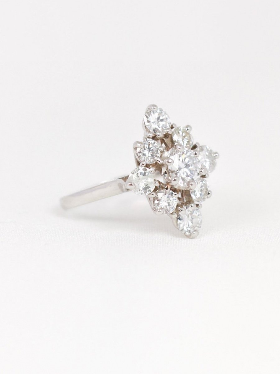 Marquise Ring White Gold Diamonds 2.3 Ct-photo-3