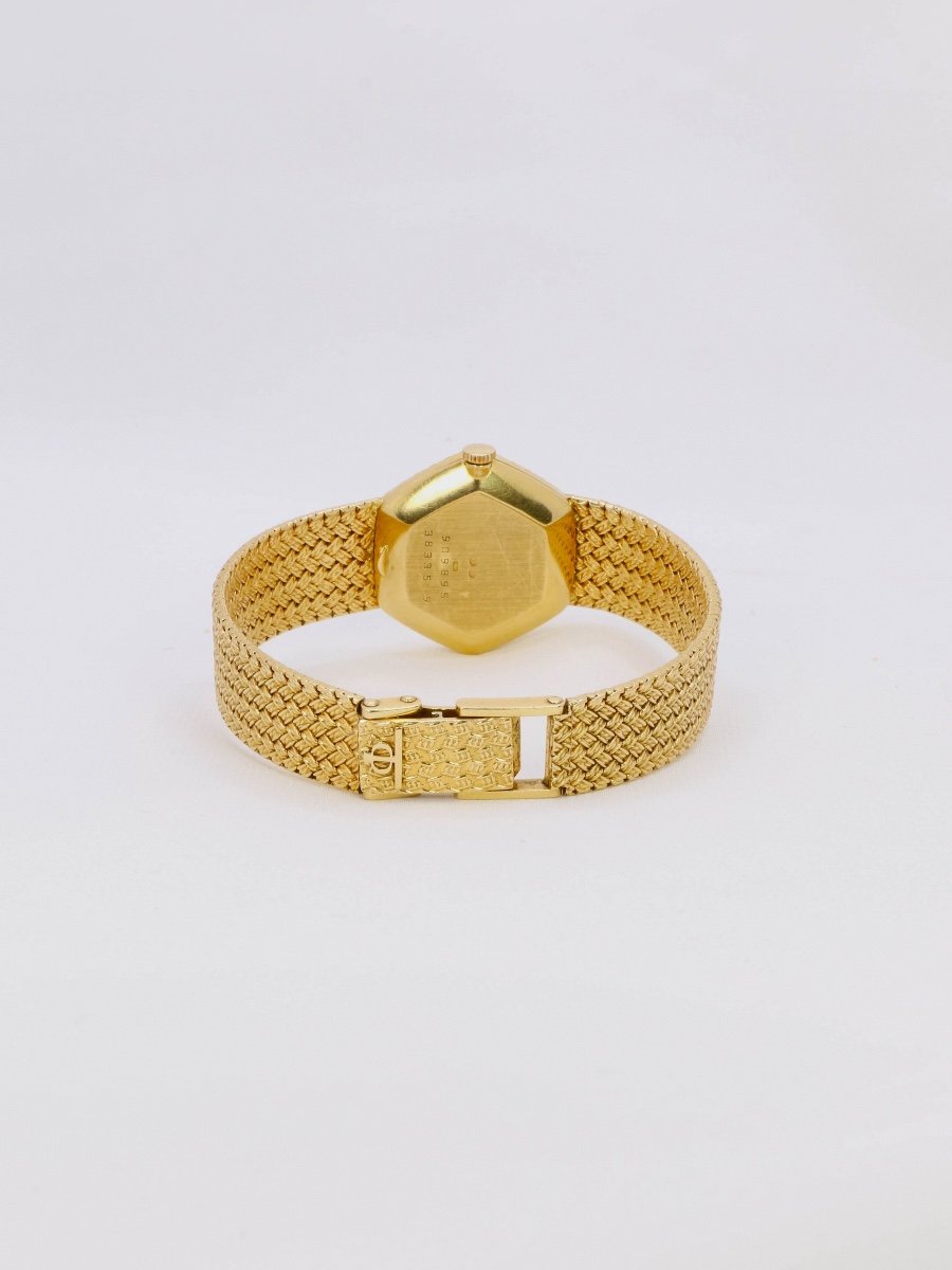 Vintage Baume & Mercier Yellow Gold Braided Mesh Watch-photo-2