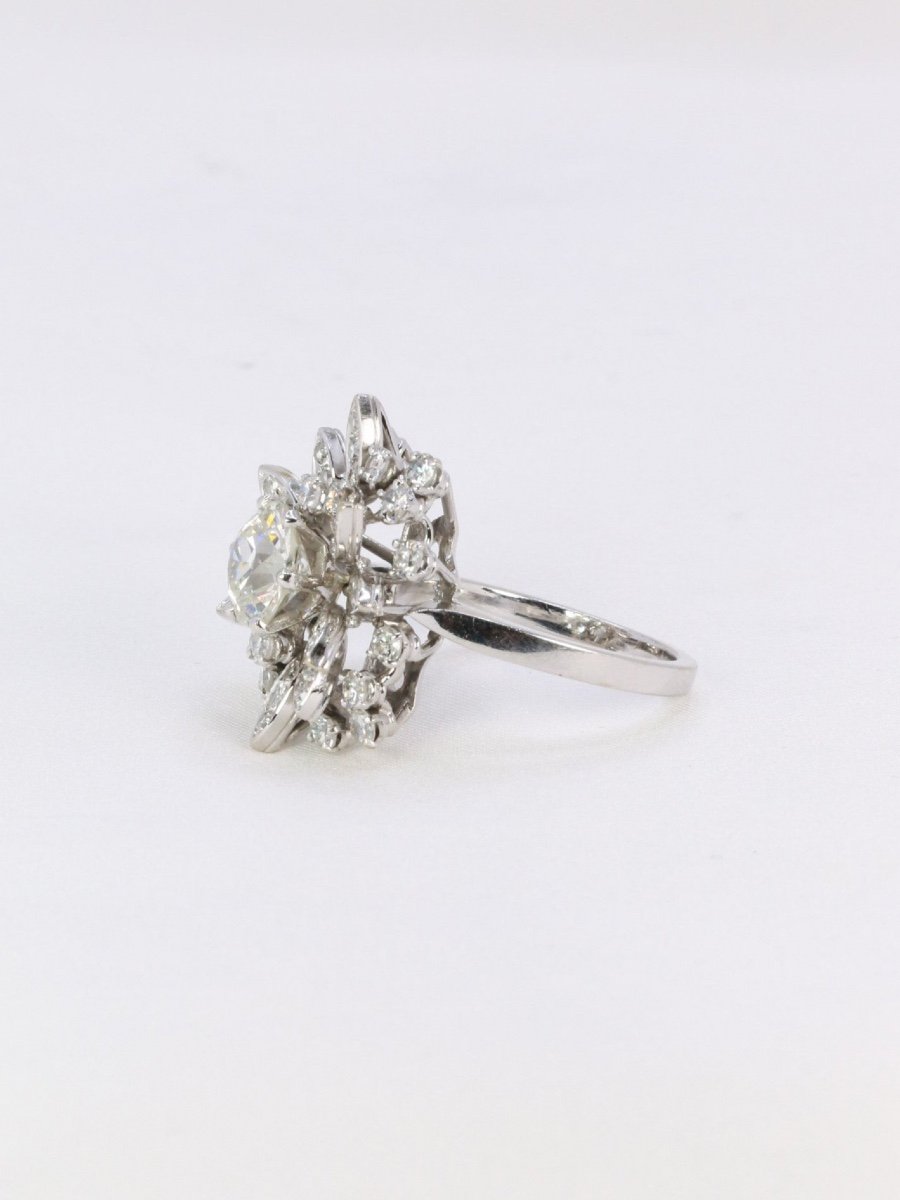 3.98 Carat Old Cut Diamond Cocktail Ring-photo-1