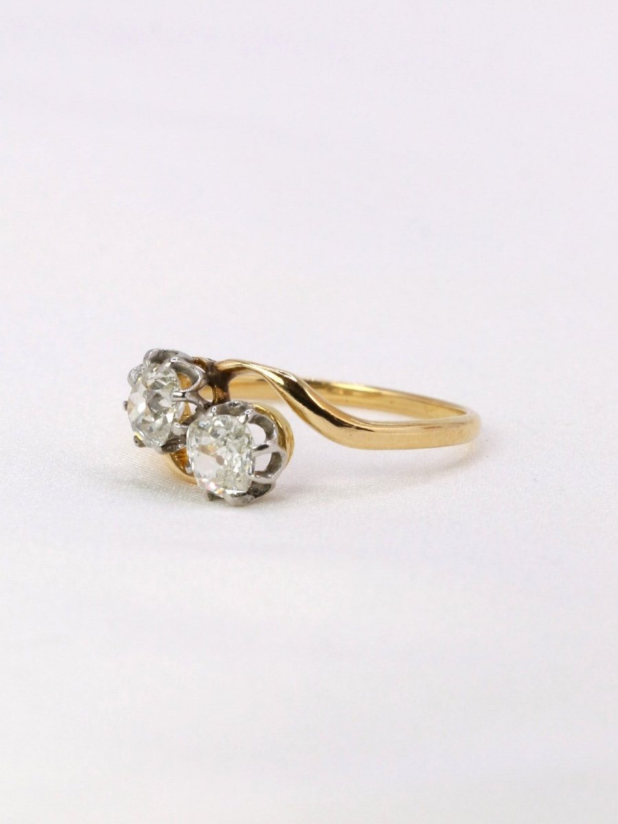 You And Me Ring Yellow Gold Diamonds 1 Ct-photo-3