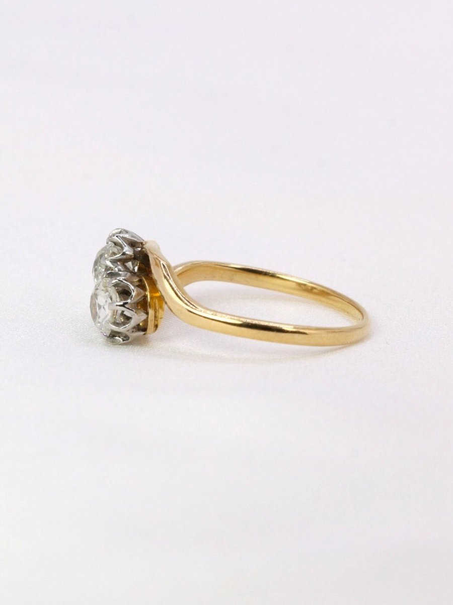 You And Me Ring Yellow Gold Diamonds 1 Ct-photo-4