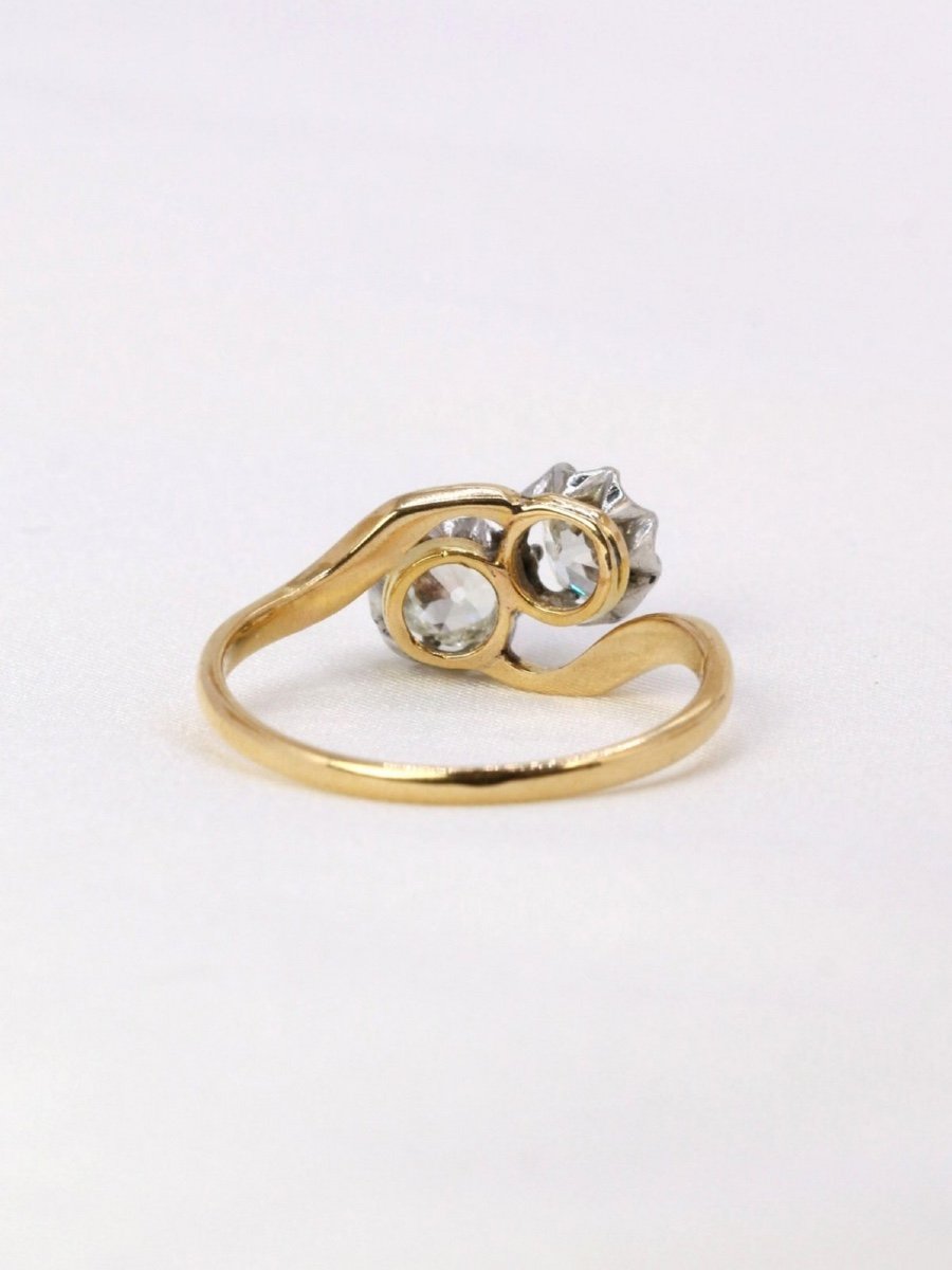 You And Me Ring Yellow Gold Diamonds 1 Ct-photo-1